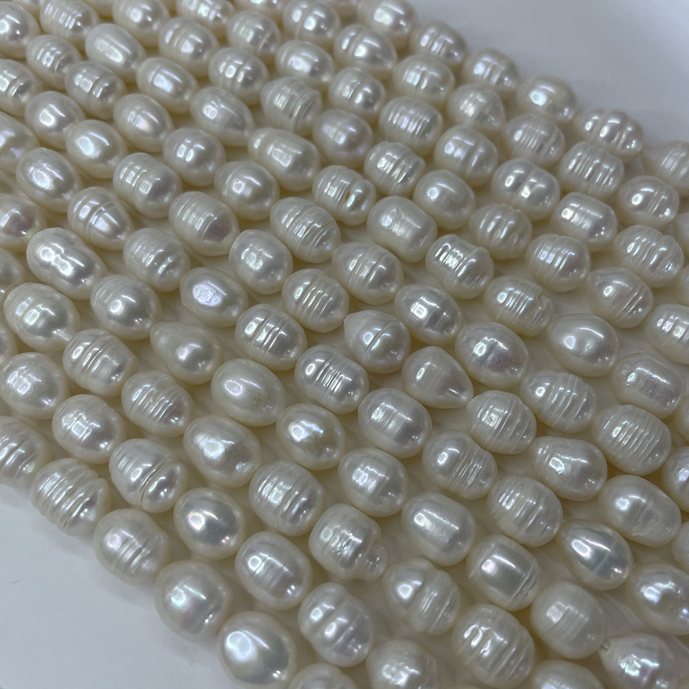 White thread beads about 33 pieces