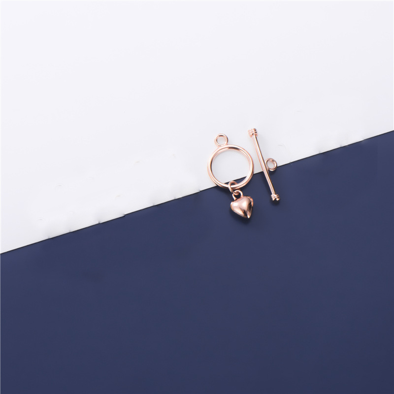 H rose gold color plated 12x15.2mm