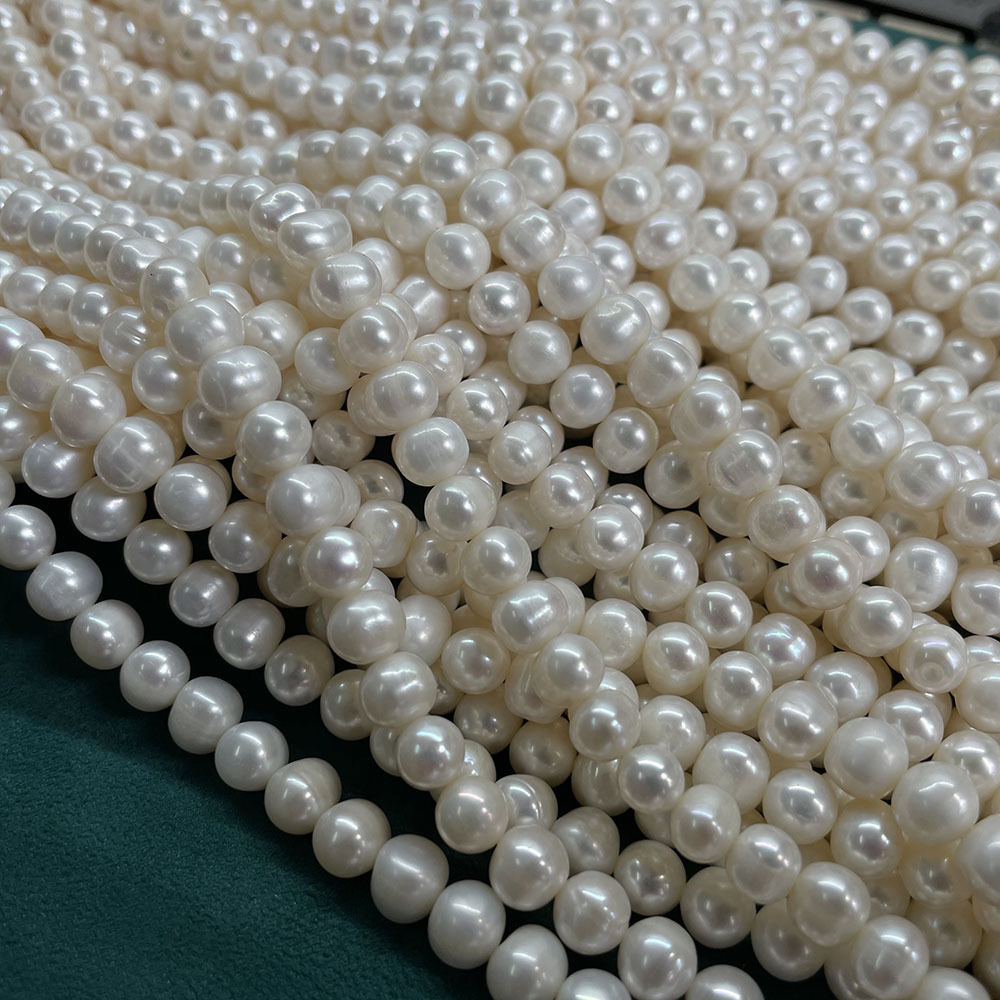 Strong white light, about 55  beads/strand