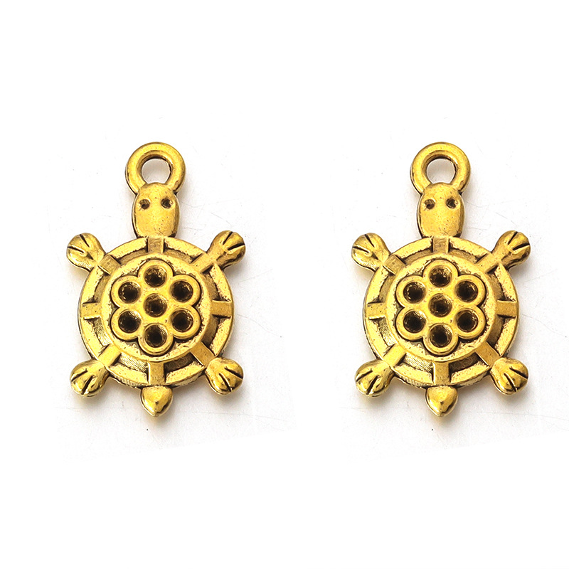 Tortoise ancient gold,19x12mm