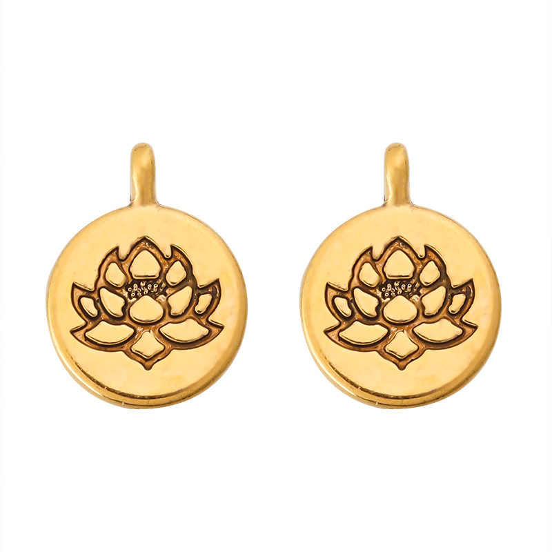 Flower ancient gold,19.5x14.5mm