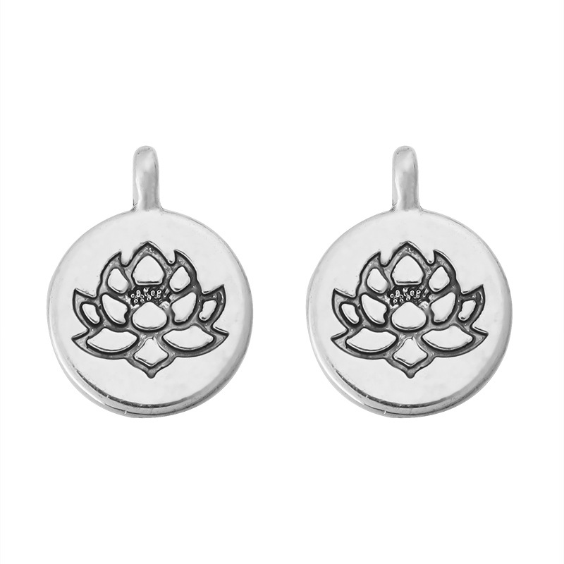 Flower ancient silver,19.5x14.5mm