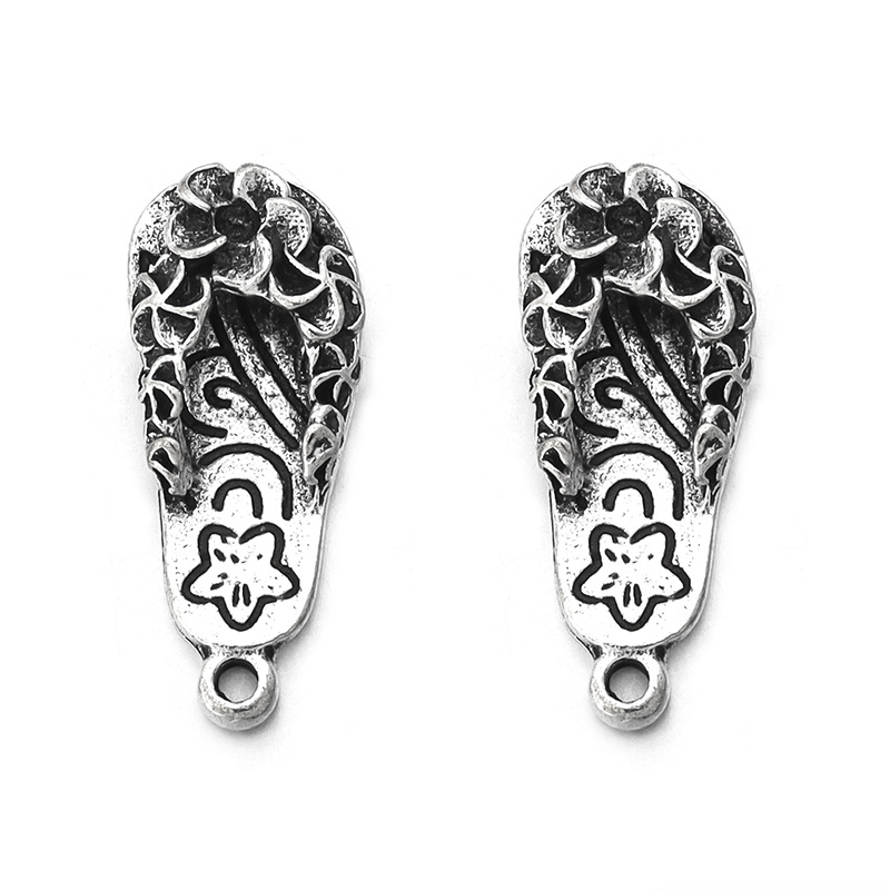 Small slippers ancient silver,22.5x10mm