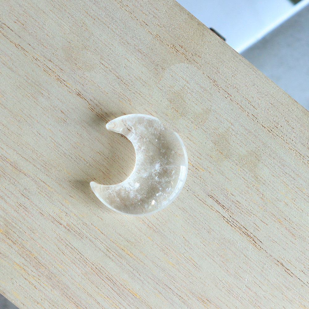 Clear quartz, moon