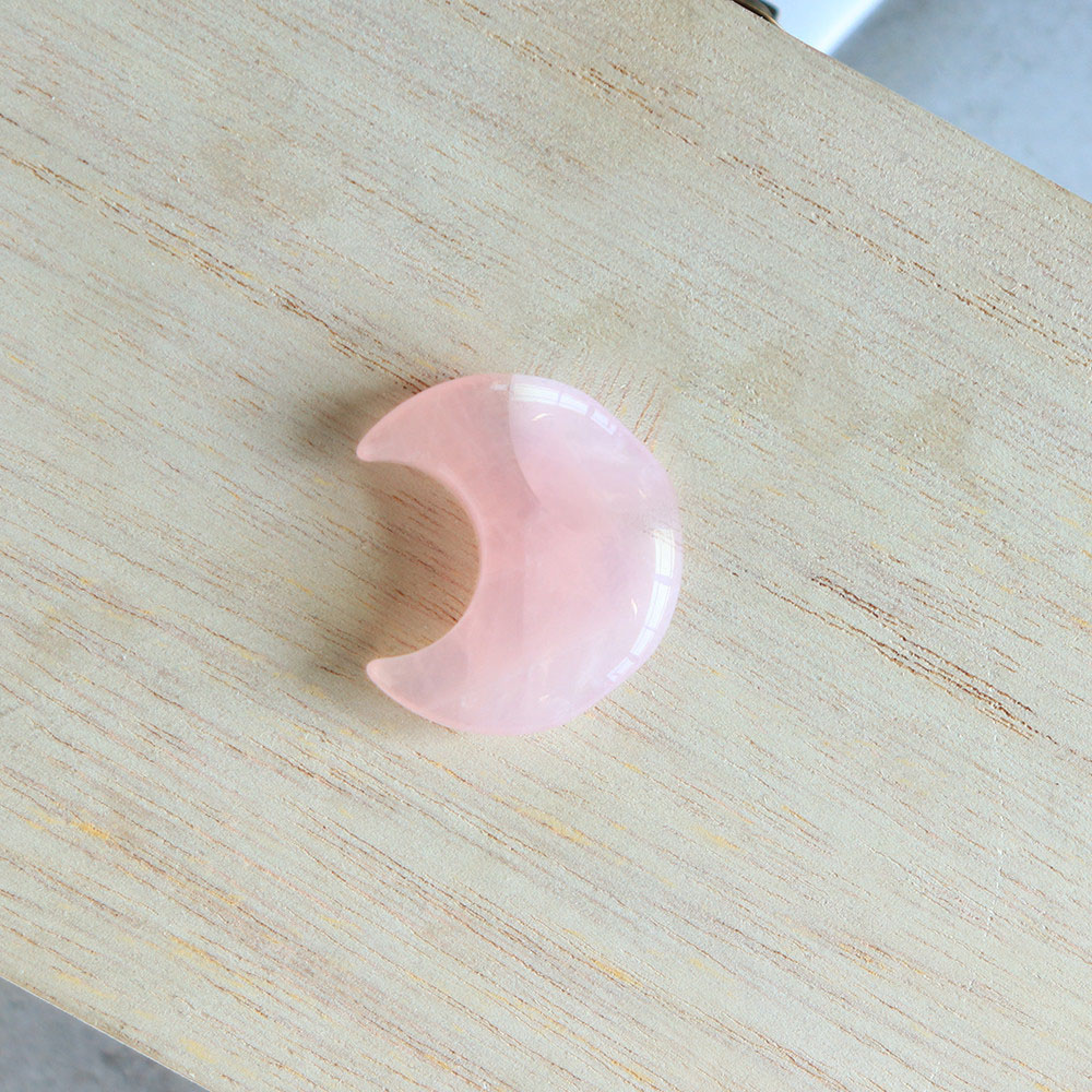 Rose quartz, moon