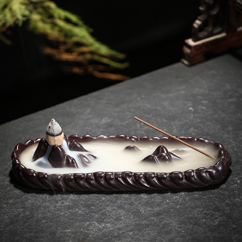 6:Mountain and running water (black) 18.5*6*3cm