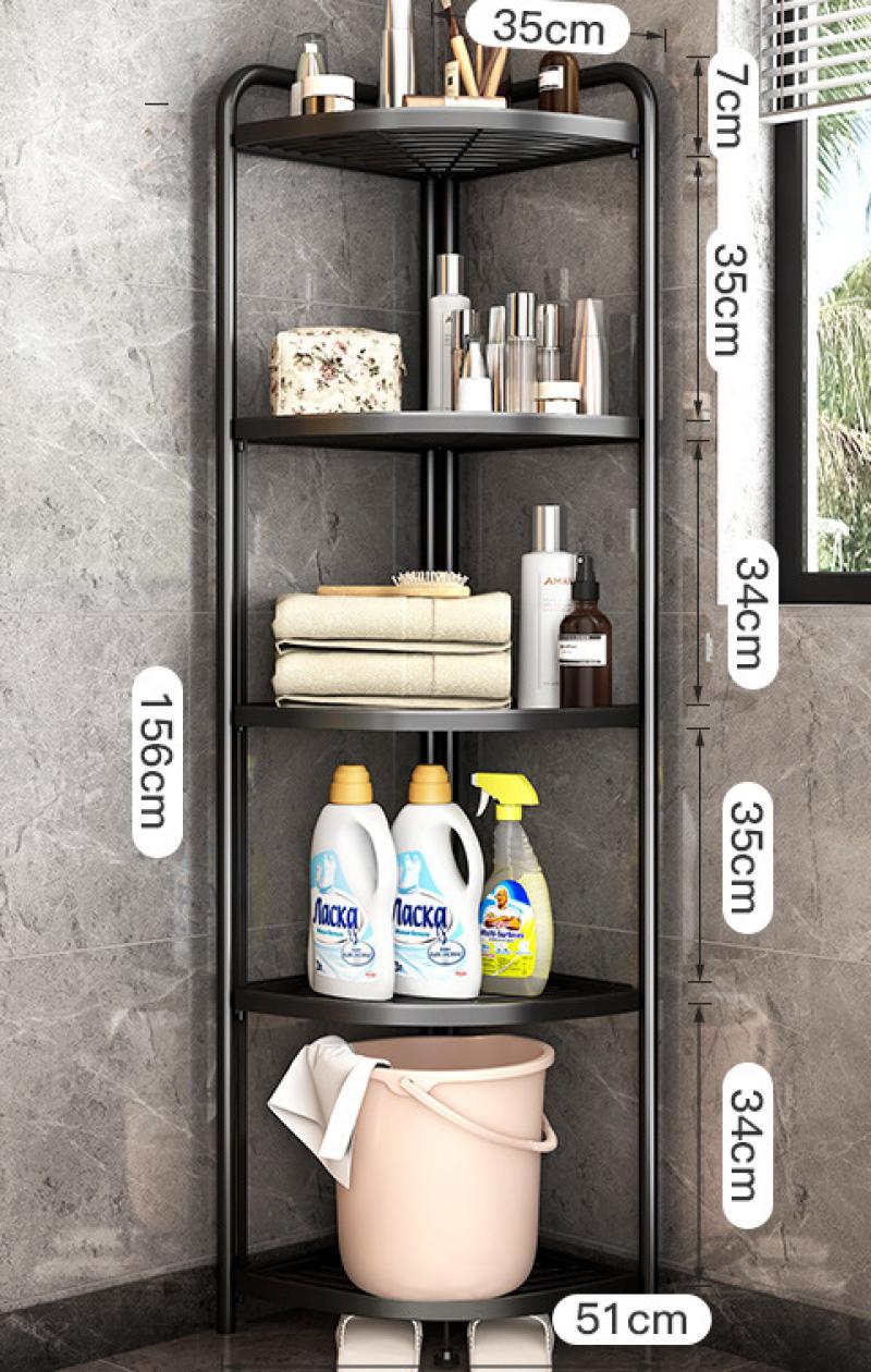 Five-layer corner shelf