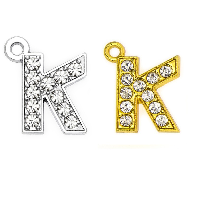 K 15mm silver lettering