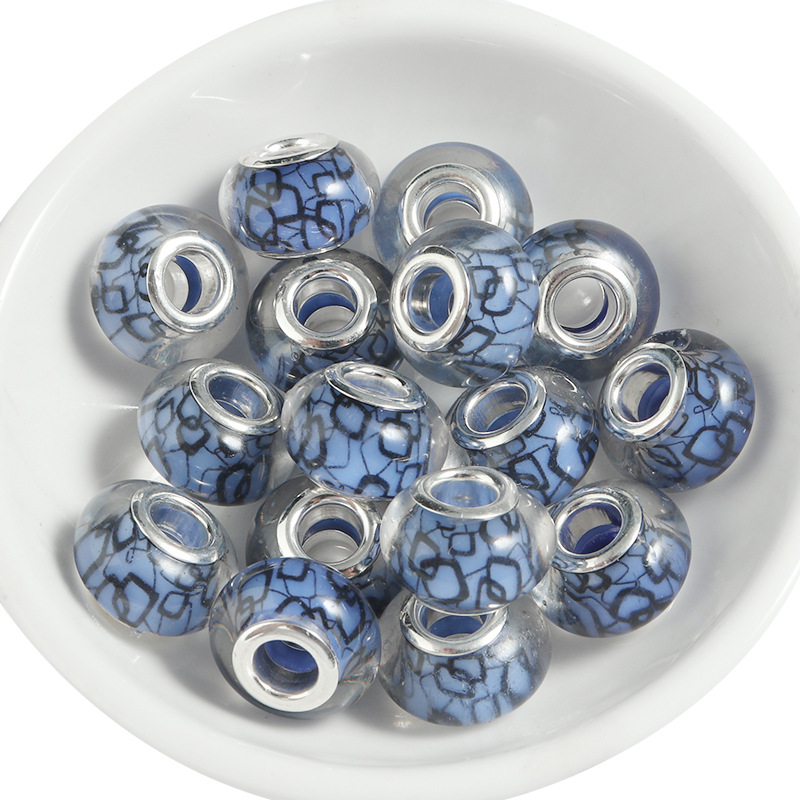 Large square beads light blue,14x9mm