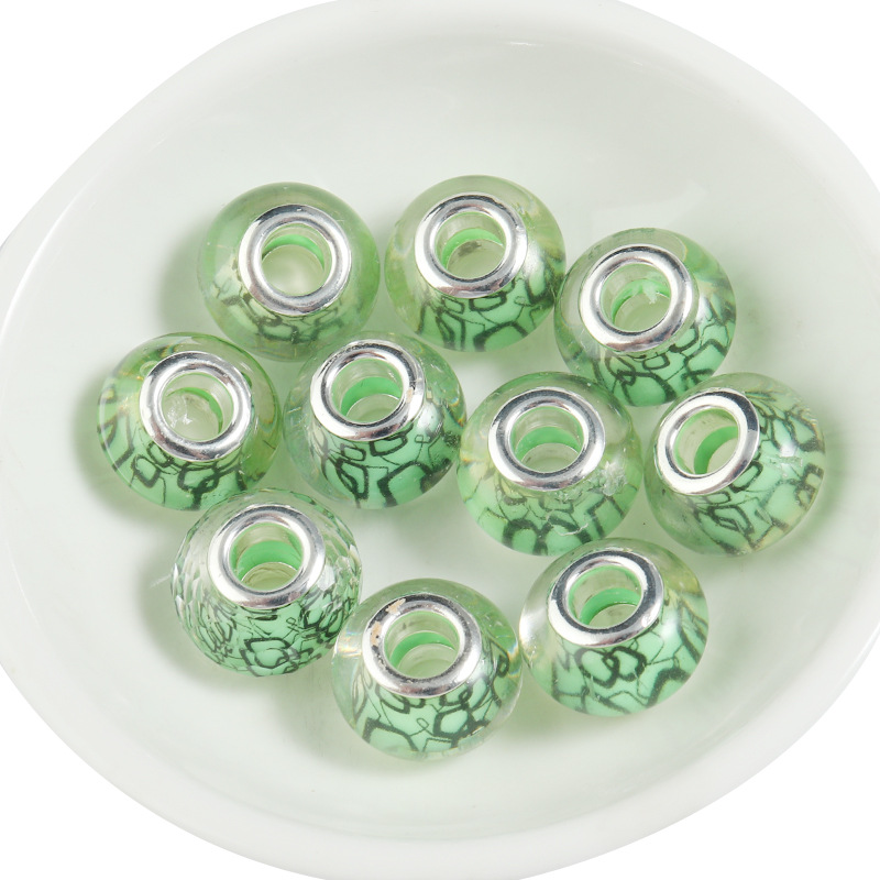 9:Large square beads light green,14x9mm