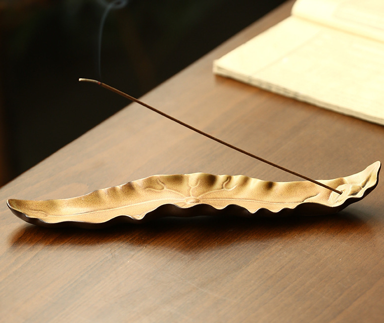 Maple leaf incense stick (bright yellow) 24.5*5*3cm