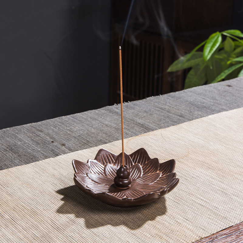Lotus sitting incense plate 12.5*3.5cm