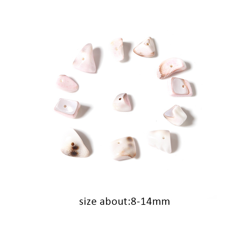 Pink tiger shell, 8-14mm, 85 pcs/pack