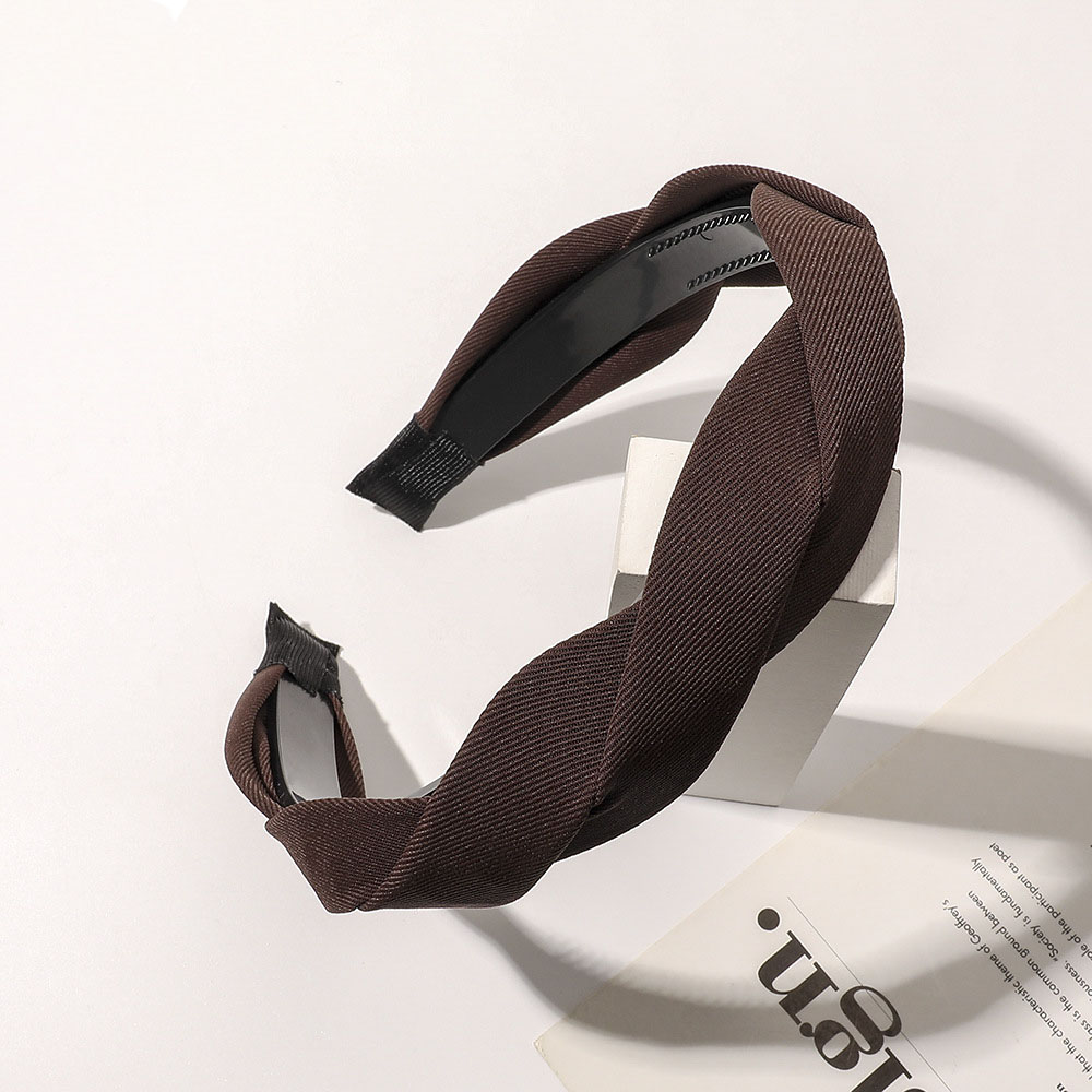 14:Coffee color twist hair band-solid black7