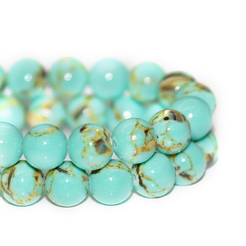 Lake blue 10mm (38beads/strand)