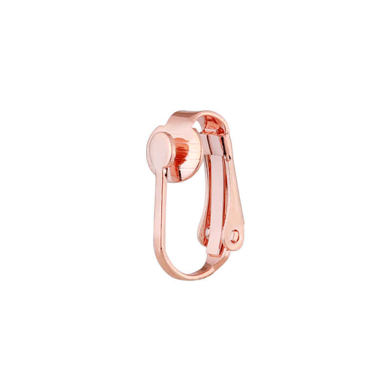 2:French ear clip flat head, rose gold