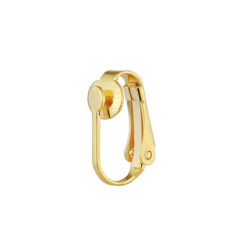 French ear clip flat head, gold
