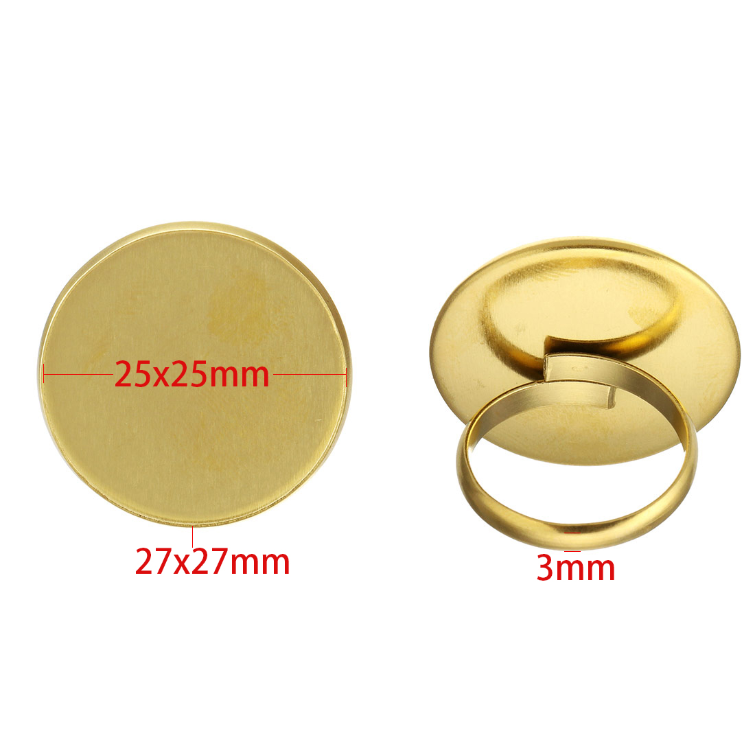 gold 27*27mm