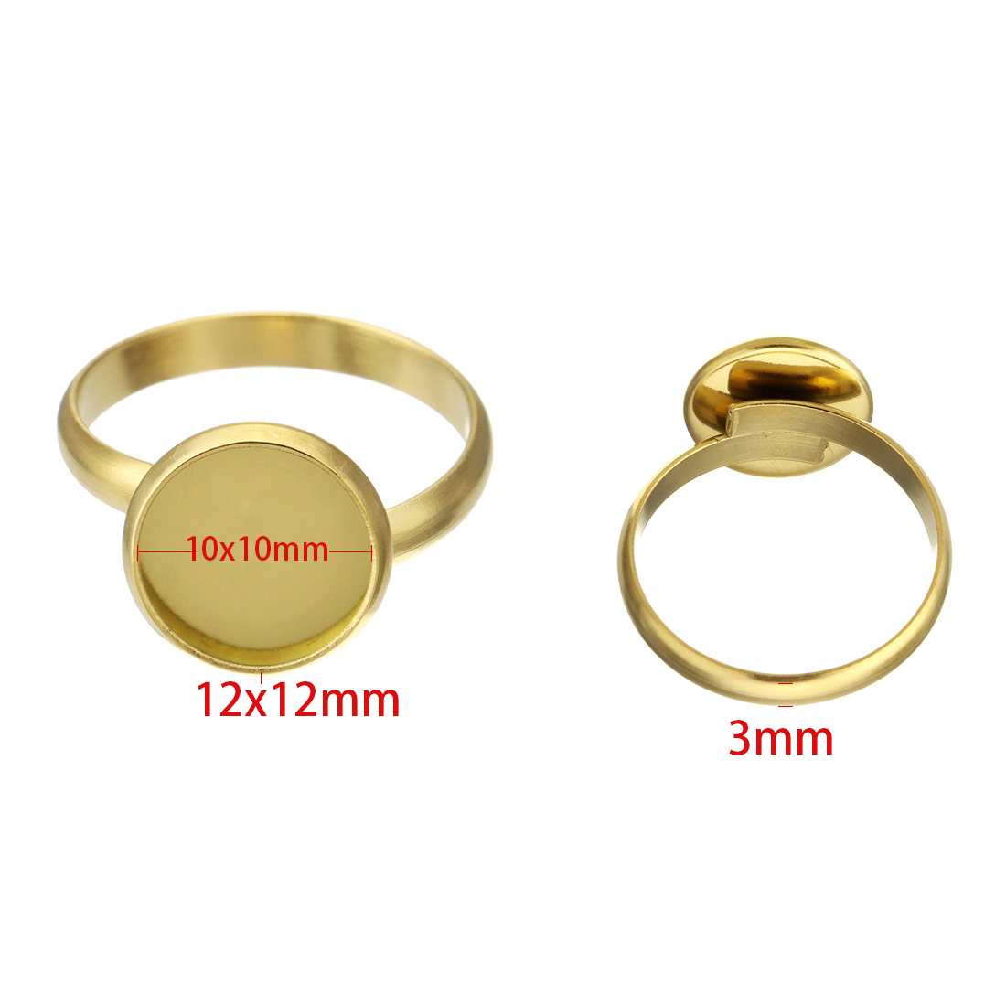 gold 12*12mm