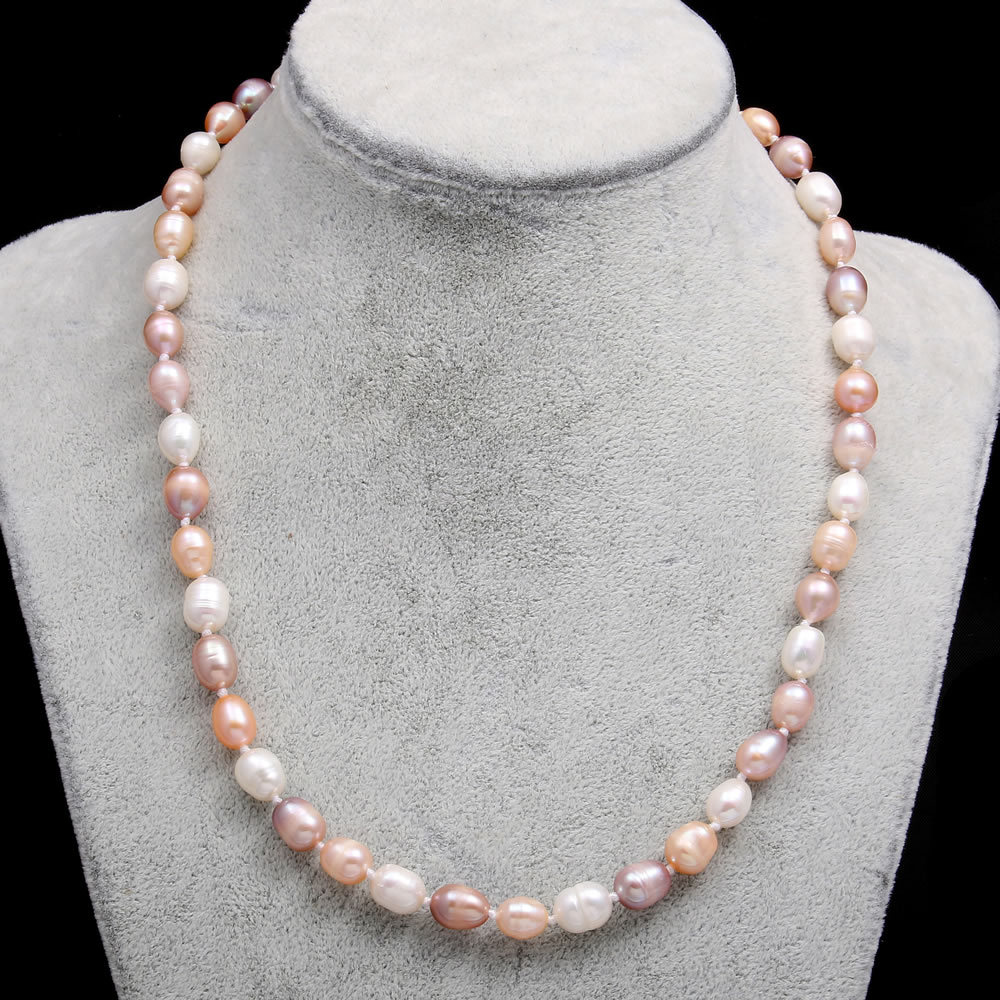 Color 8-9mm pearls, length 45cm, 34-35 pearls/piec