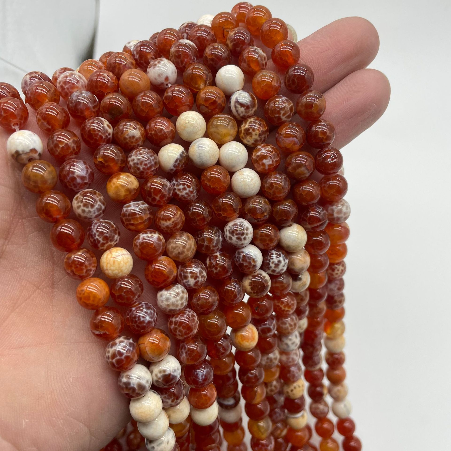 Red fire agate