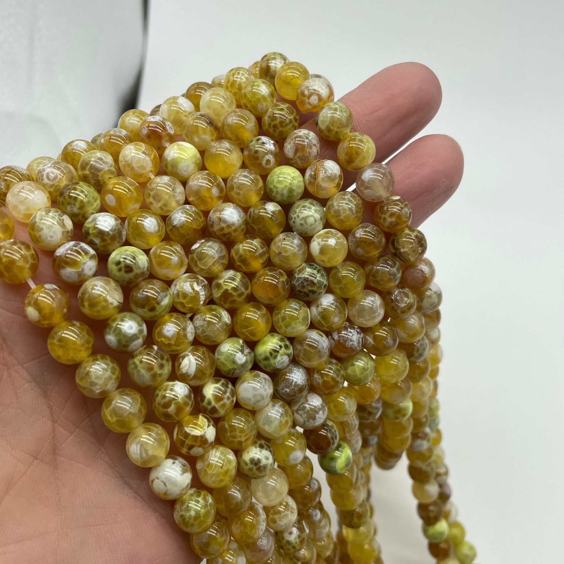 Yellow, 10mm (about 60 beads/strand)