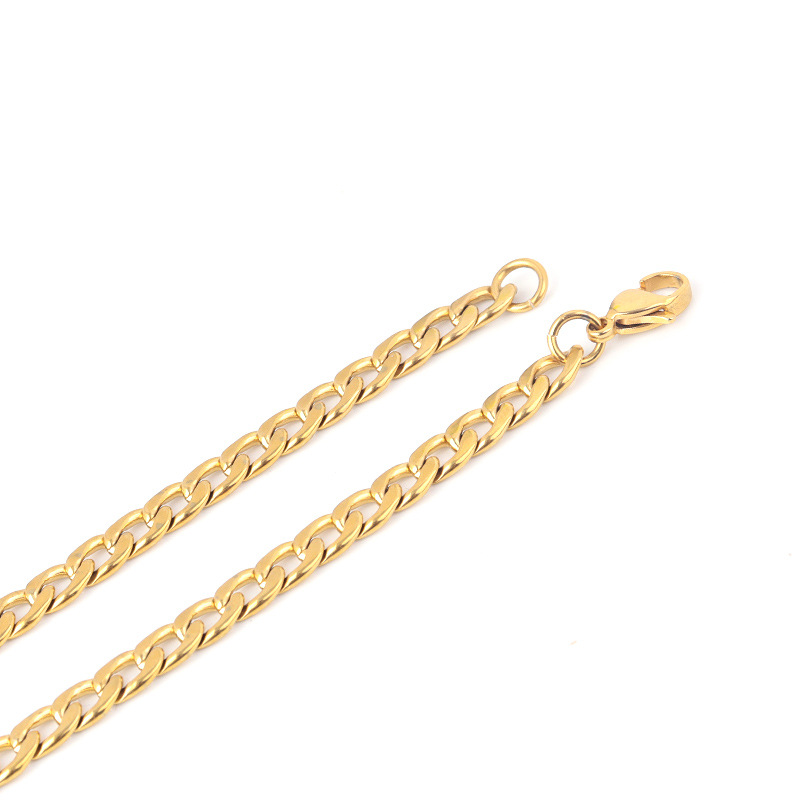 Chain width 5mm, gold, length 60cm