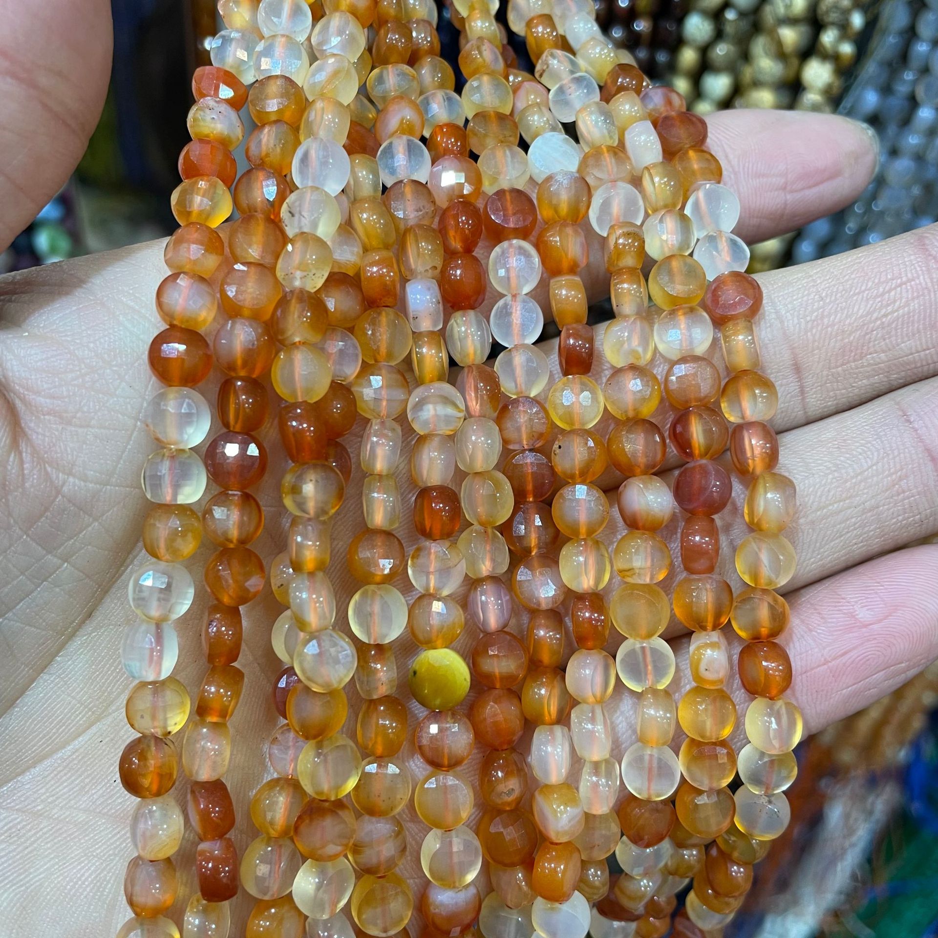 Natural red agate
