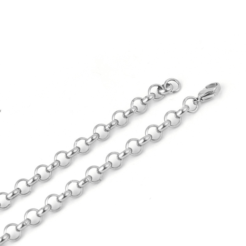 3:Chain width 2mm, steel color, length 60cm