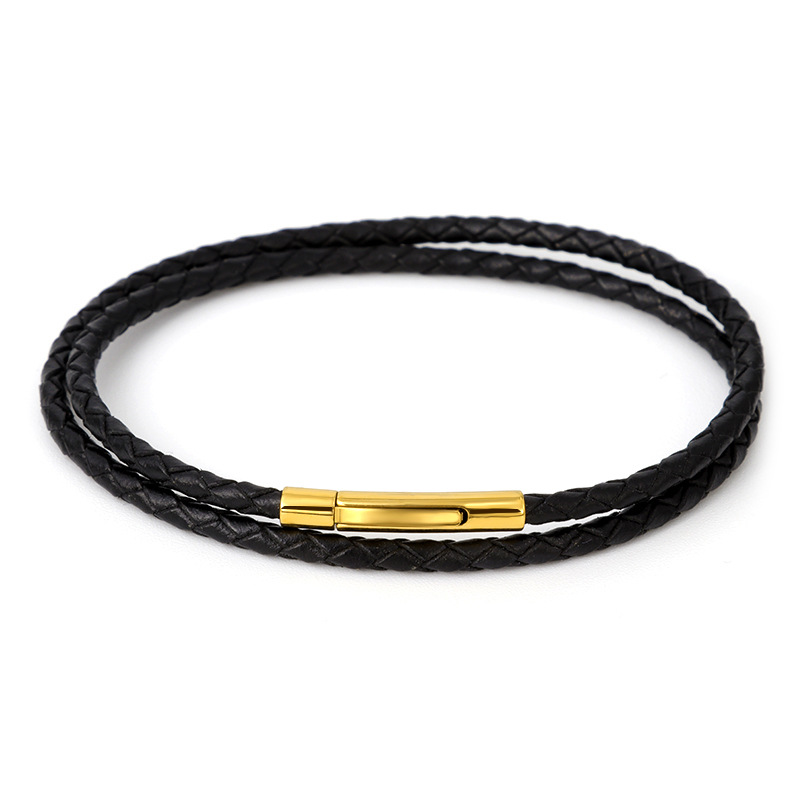 2:Gold head black cord