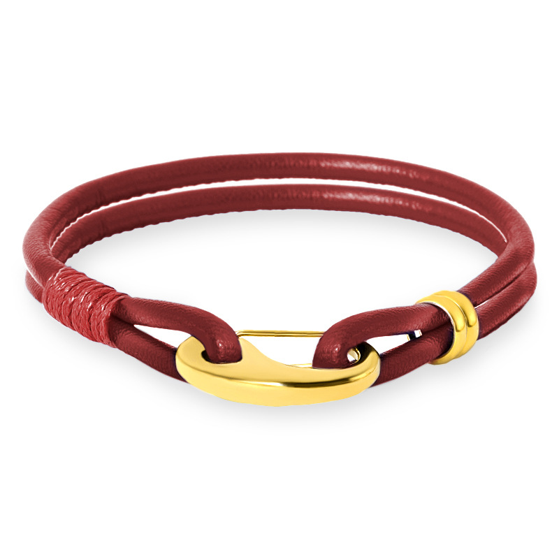 Gold head red cord