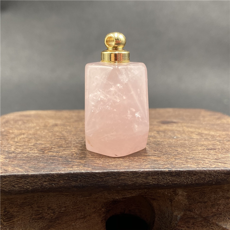 Pink crystal, gold cover