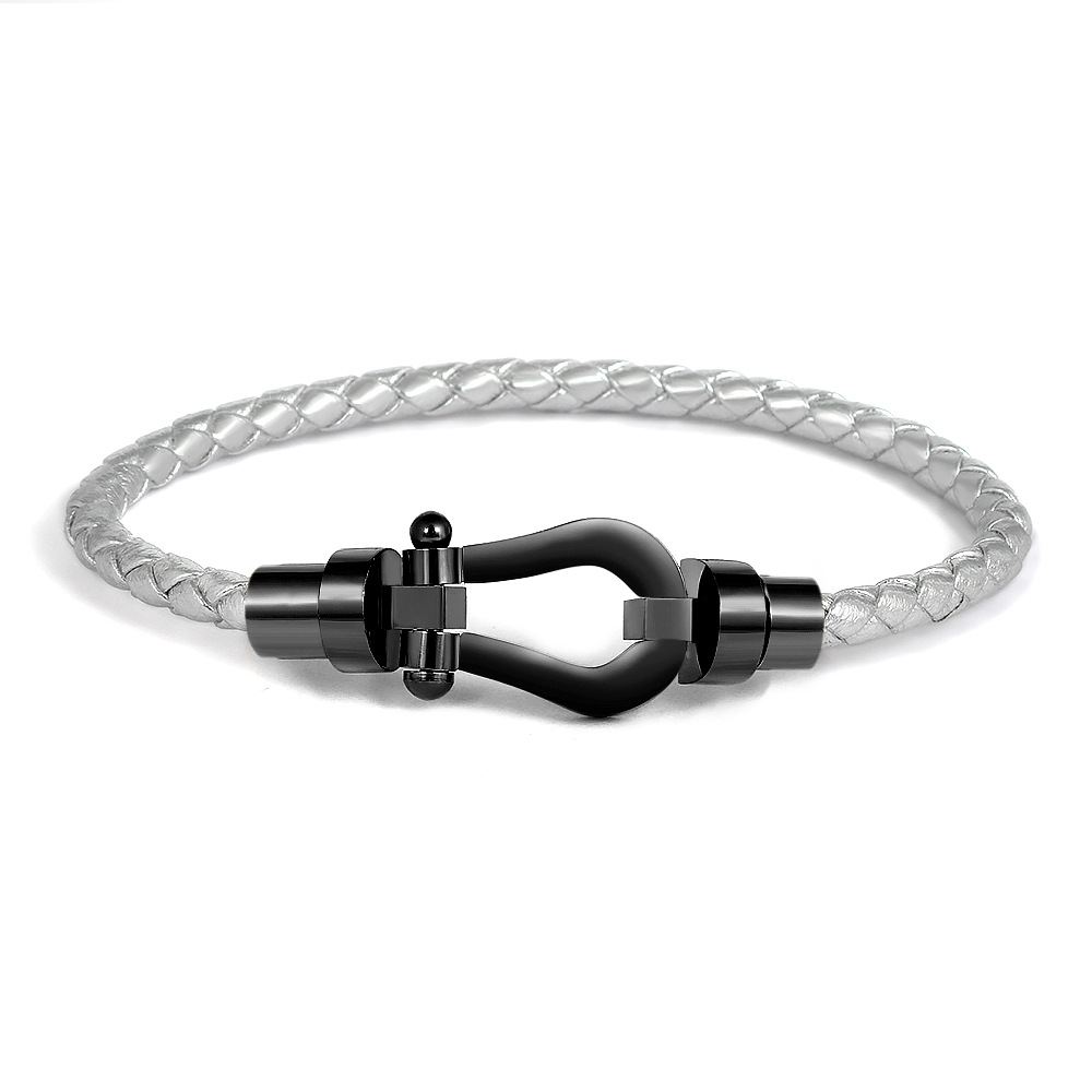 64:Silver rope (black head) for women 16.5cm