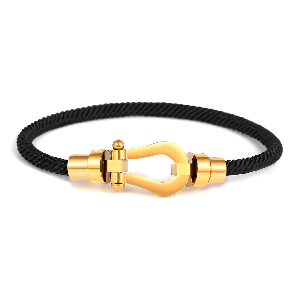 18:Black rope (gold head without label) men's 18cm