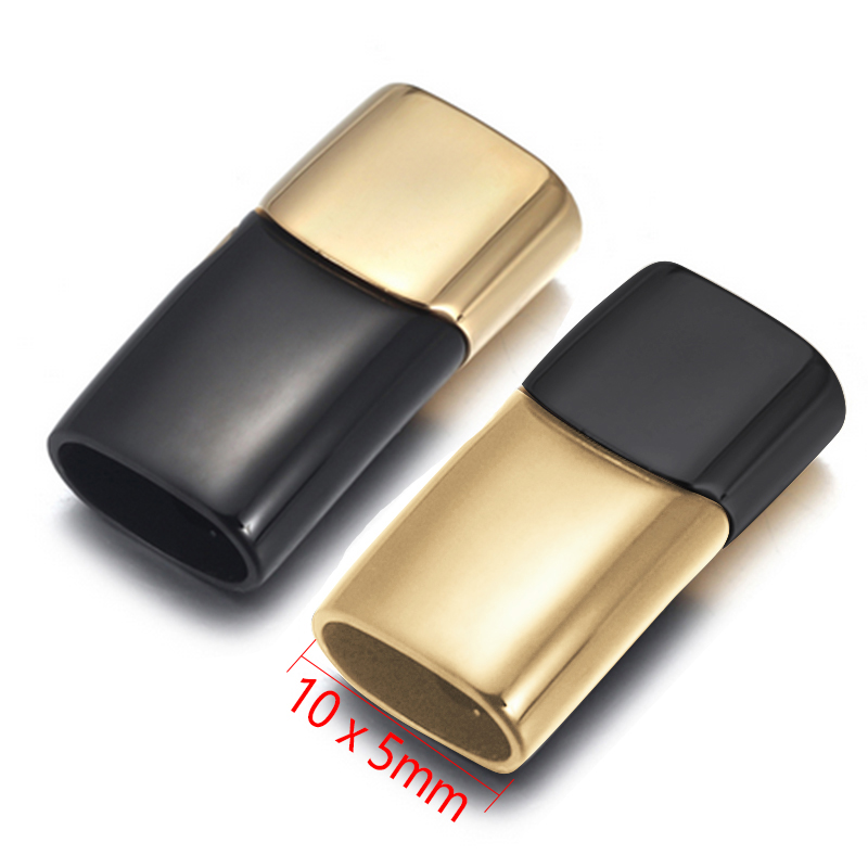 polished black and gold, 10x5mm