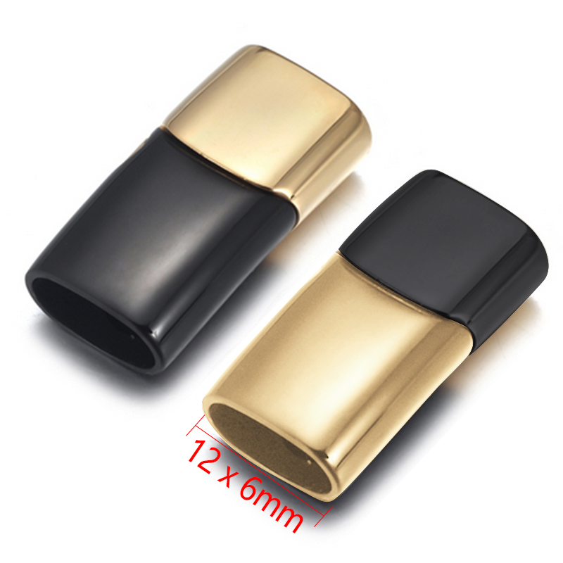 polished black and gold, 12x6mm