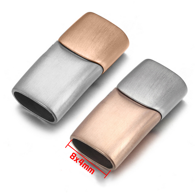 drawbench steel color and rose gold color , 8x4mm