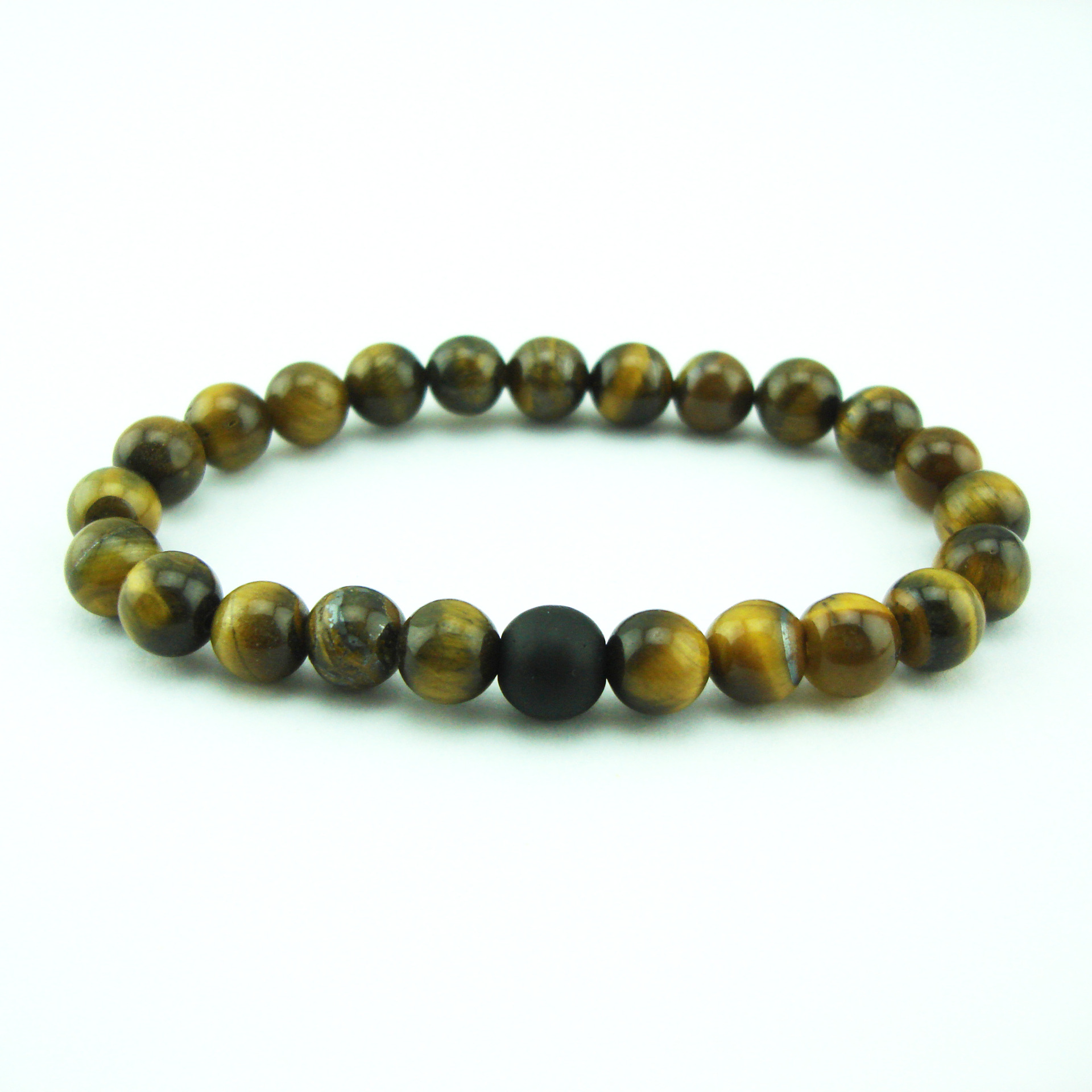 3:Tiger eye with frosted black agate
