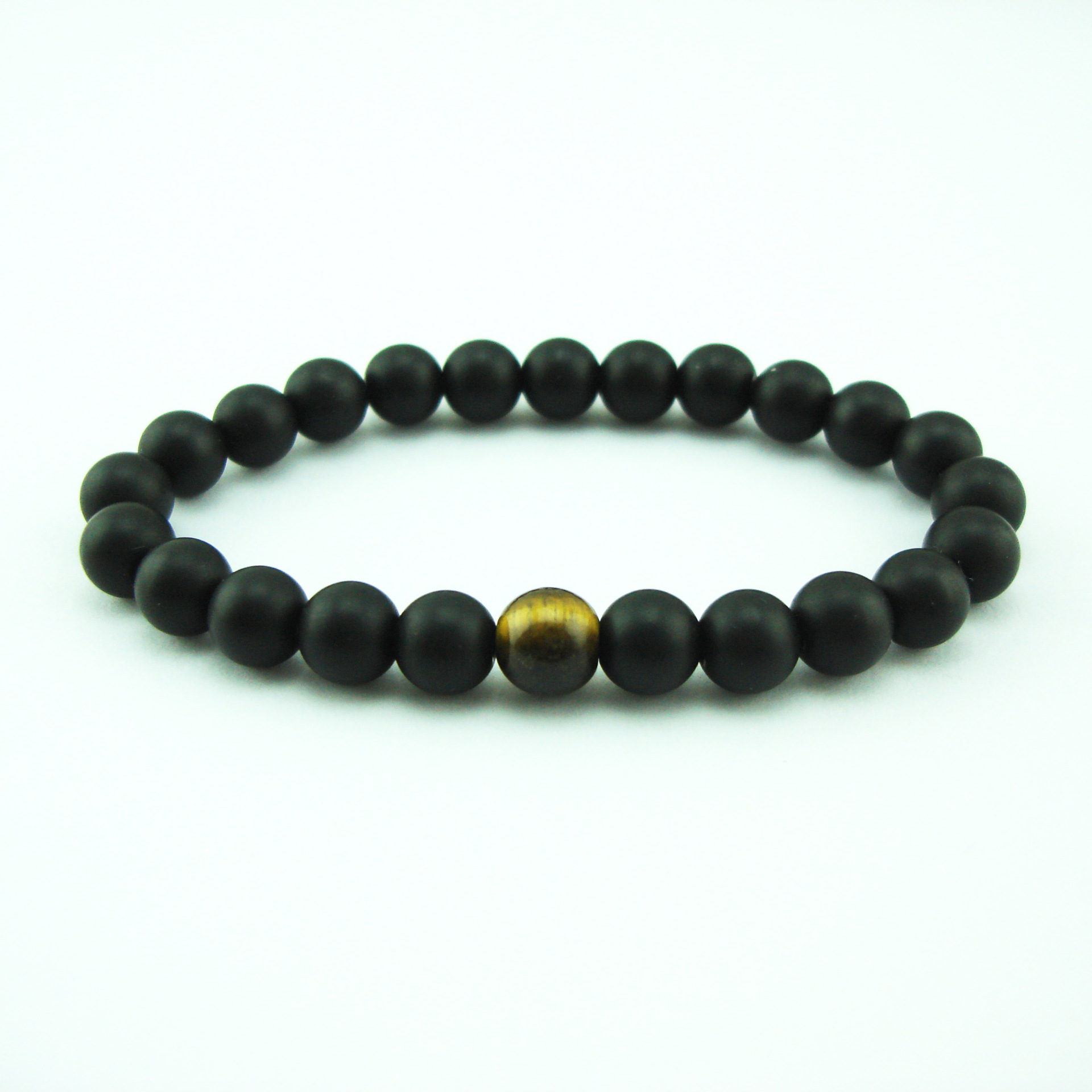 Frosted Black Onyx with Tiger Eye