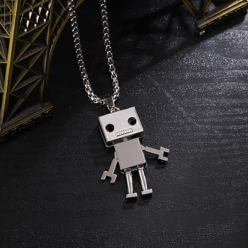 Silver Robot-Titanium Steel Chain