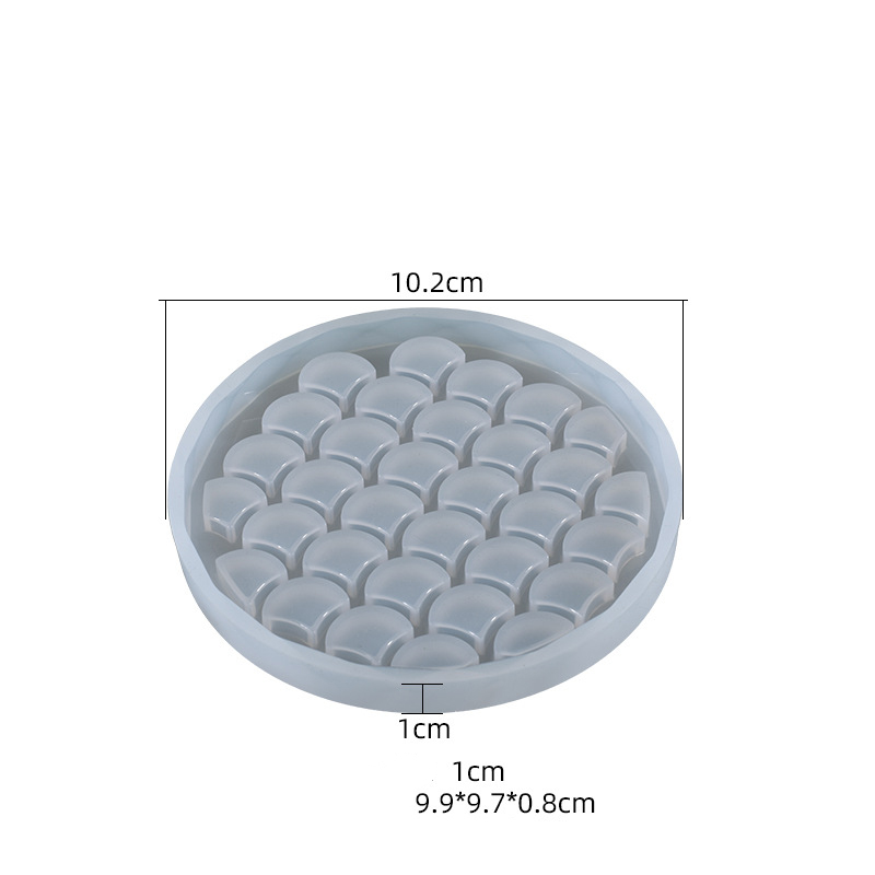 Silica gel mould for fishscale coaster