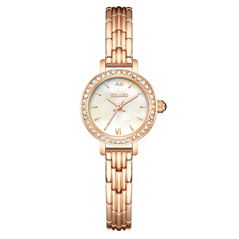 White mother scallop rose gold