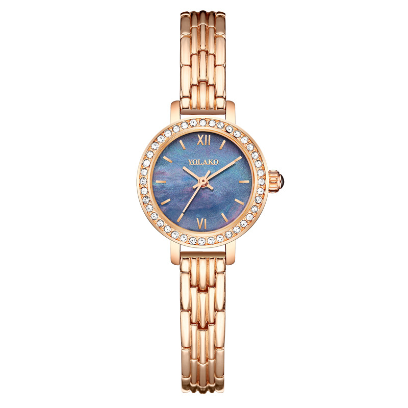 Blue mother scallop rose gold