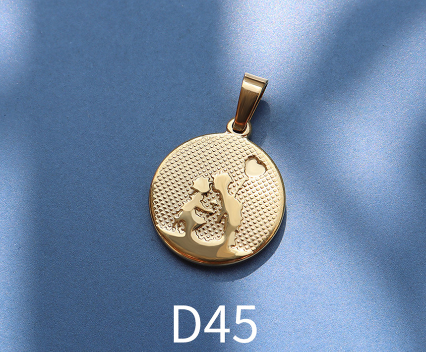 3:D45 gold 1.6x1.9cm