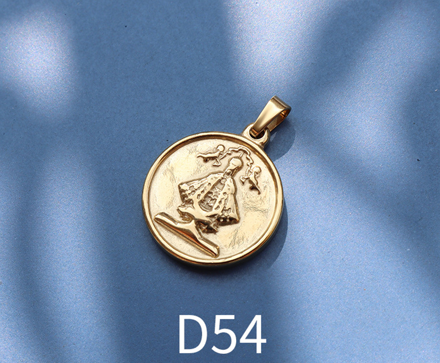 D54 gold 2x2.3cm
