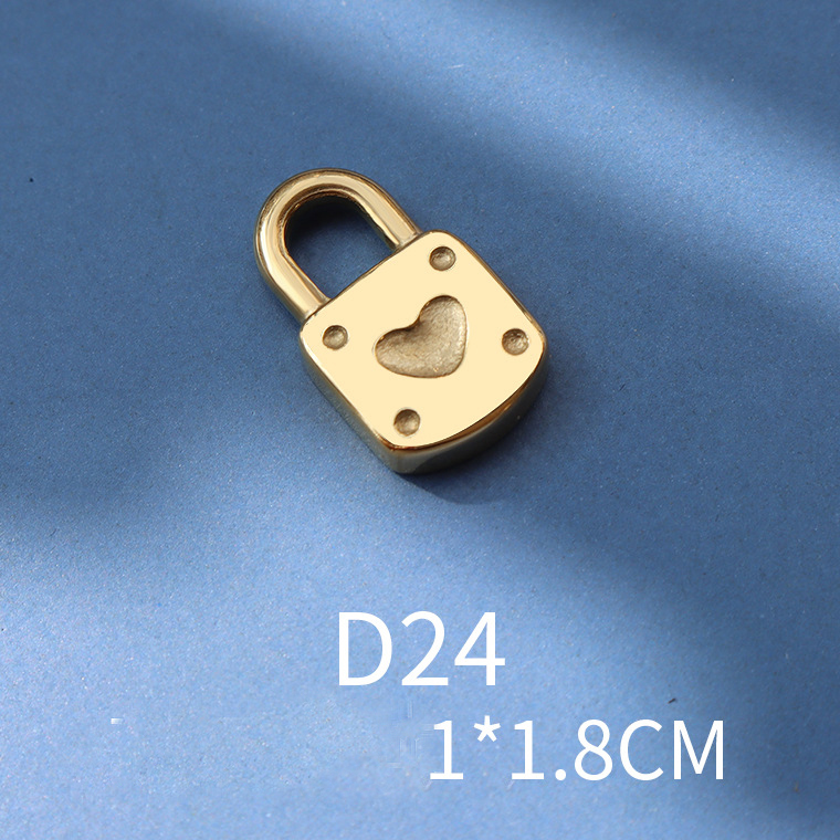 D24 golden love lock 1x1.8cm