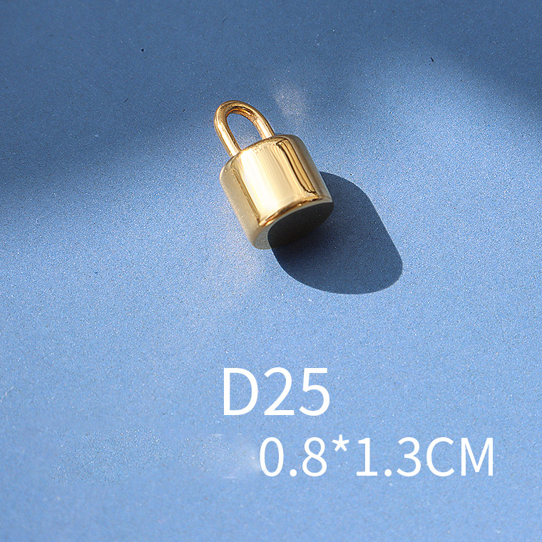 D25 golden cylinder lock 0.8x1.3cm