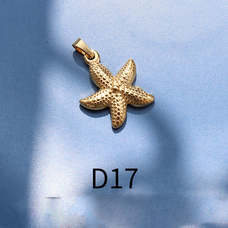 D17 golden starfish 1.9x2.3cm