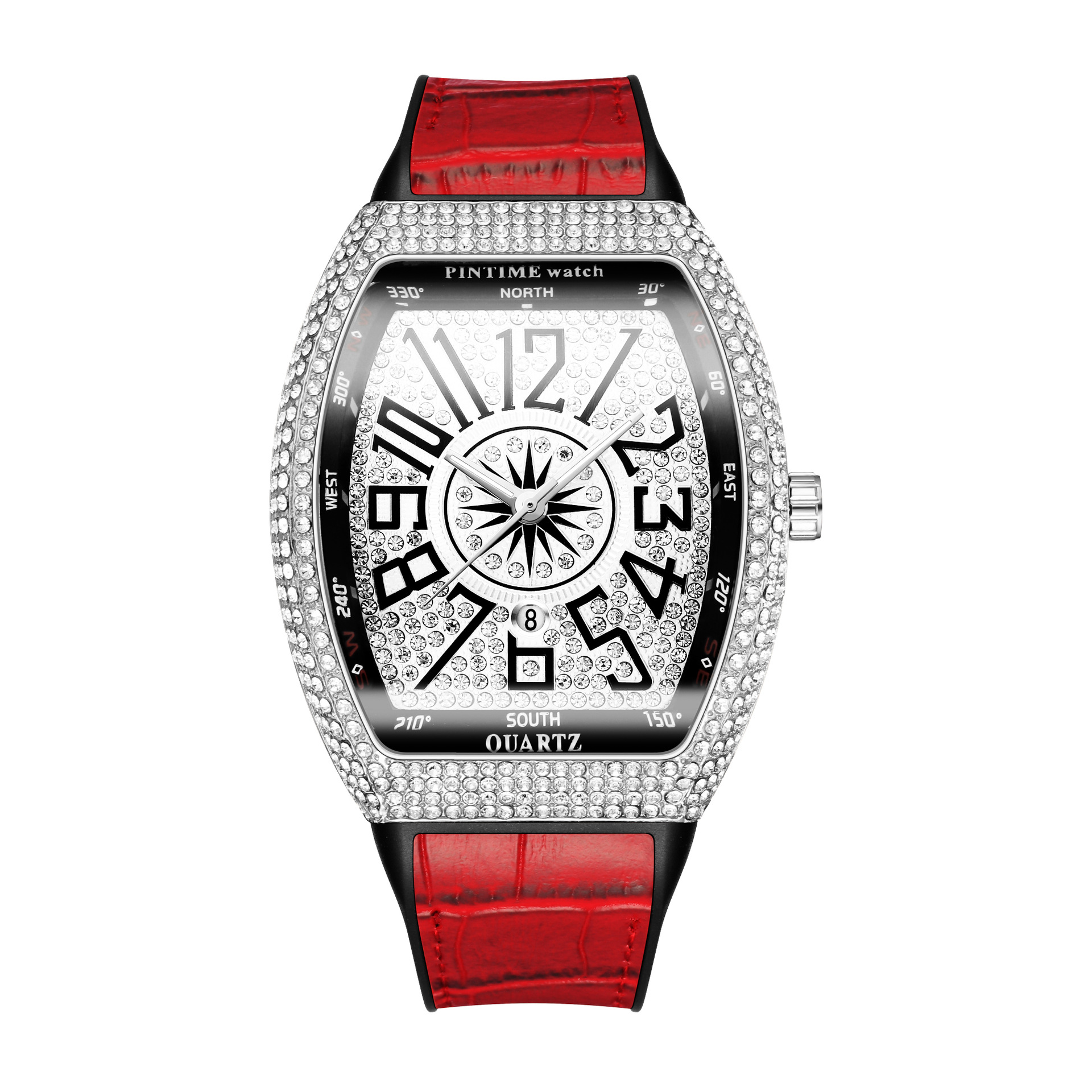 8122-2 Red band silver shell
