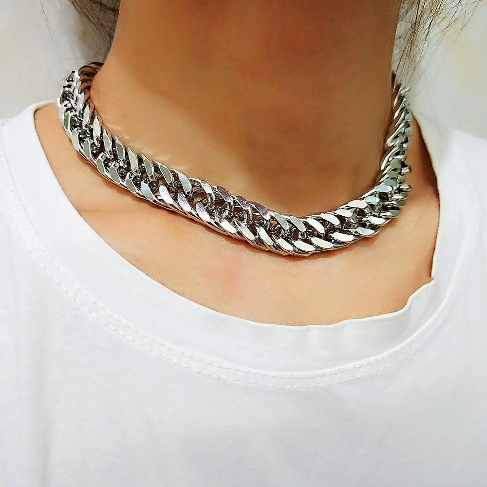 2:Silver necklace 47cm